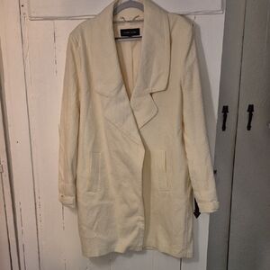 Black Rivet Women's Cream Trench Coat